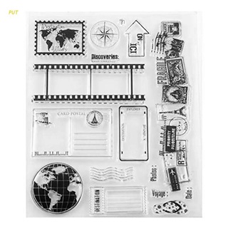 PUT Badge Silicone Clear Seal Stamp DIY Scrapbooking Embossing Photo Album Decorative Paper Card