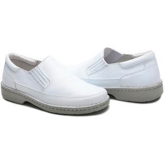 Sapato Social Masculino Confortável Anti Stress Palmilha Gel Branco Médico Enfermeiro Cla Cle (3)
