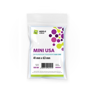 Sleeves Mini USA 41 x 63 Blue Core - Original - Meeple Virus