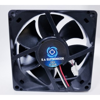 Micro Ventilador Cooler Ventoinha 80x80x25 Mm 24v Fan