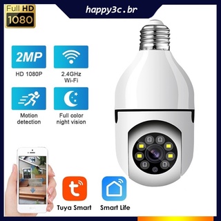 Tuya Vida Inteligente 2MP E27 Lâmpada Wi-Fi Câmera PTZ Visão IRNight Two-Way Talk Baby Monitor Auto Tracking CCTV Home Security Mini Cam