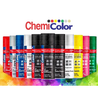 Tinta Spray Uso Geral Metálico Interno E Externo Secagem Rápida Chemicolor Azul Metálico