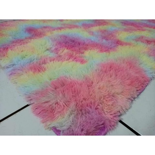 Tapetes Grande Felpudo/Peludo Coloridos Arco-íris Unicórnio Tie dye Qualidade (7)