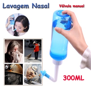 （Com caixa de embalagem）300ml Protetor Nasal Para Lavagem E Nariz Válvula manual Lavagem Nasal