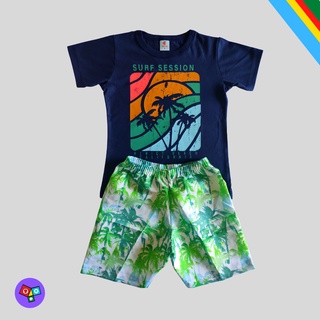 Kit 10 peças roupa de menino Tactel com 5 shorts e 5 camisetas/regatas roupa infantil masculino (3)