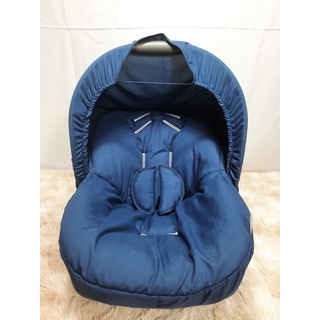 Capa Para Bebe Conforto + Protetor De Cinto E Capota Protetor Solar Liso Azul marinho