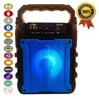 Caixa de Som Bluetooth Portátil D-S18 Azul (1)