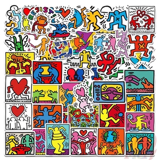 Keith Haring Series 02 Adesivos 50 Pçs/Set DIY Moda Bagagem Laptop Skate Doodle Decalques