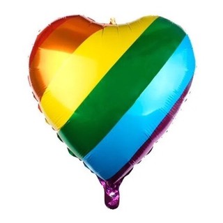 balão coração metalizado 🏳️‍🌈 LGBT 60cm