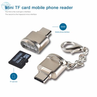 Portable Mini Card Reader Type C Micro SD TF Memory Card Reader OTG Adapter USB 3.1 Card Reader For Samsung Huawei