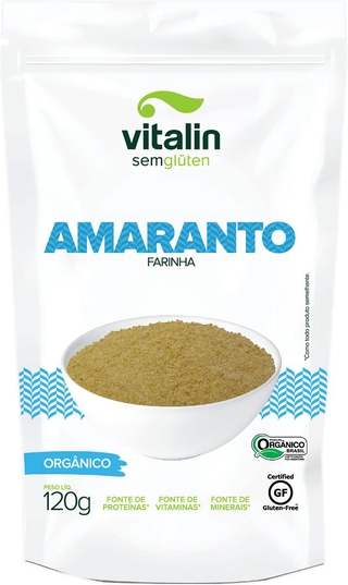 Farinha Amaranto Orgânica Vitalin 120g - Vegano