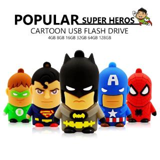 Pen Drive USB 2 0 64 GB - 4GB/ Pen Drive Super Herois Homem Aranha/ Batman/ Memory Stick (1)