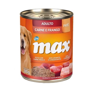 Alimento Úmido Max Cães Adultos Patê Carne E Frango 280g