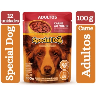 Sachê Special Dog Adulto Carne 100g Caixa C/12 Unidades