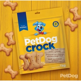 Alimento para Cães Biscoito Crock Tradicional PetDog 1 kg