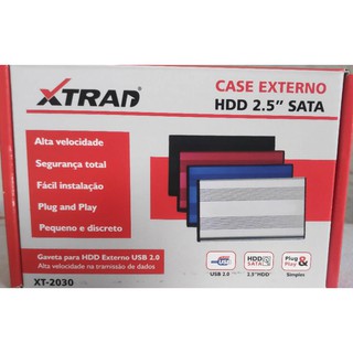 Case HDD 2.5 externo USB 2.0 PC Notebook computador celular SSD
