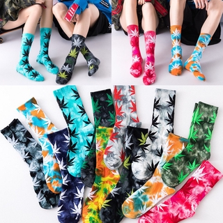Tie Dye Men Tube Socks Hip Hop Skateboarding Trend Harajuku Hip Hop Street Style Colorful High Quality Cotton Socks