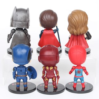 6pçs Bonecos De Homem De Ferro / Capitão América / Vingadores / Marvel | 6pcs Marvel Avenger American Captain Ironman Action figure toy Cake Topper (5)
