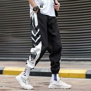 Calças Casual Homens Hip Hop Calca Jogger Streetwear Calça Cargo Moda Corredores Faixa Calças (2)