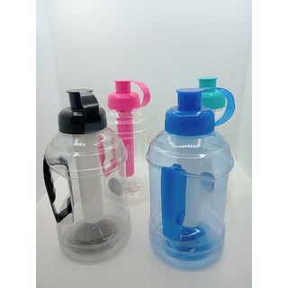Squeeze Garrafa Plástica Agua Academia Fitness com Porta Gelo e Alça 1L (1)