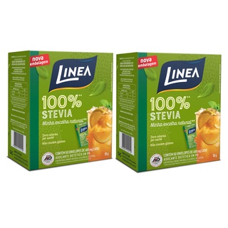 Linea 100% Stevia kit 2 unidades - 50 envelopes cada