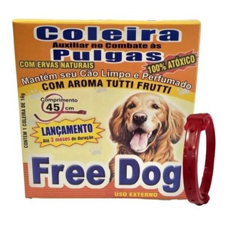 Coleira Anti Pulgas Para Cães Adulto Free Dog 1 UNID