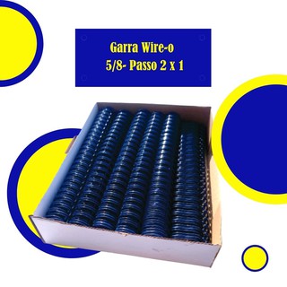 Garra Wire-o 5/8 Passo 2 x 1 - Caixa com 50 unidades