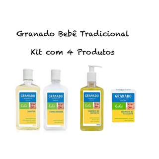 GRANADO KIT BEBE TRADICIONAL COM 04 PRODUTOS ( Shampoo + Cond + Sabonete Liquido + Sabonete Barra )
