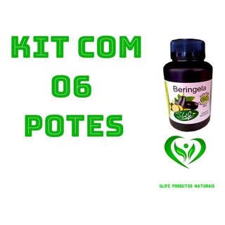 Berinjela 100% Natural Kit 06 Potes Premium Em Capsulas