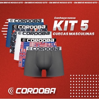 Kit 5 Cuecas Boxers De Microfibra Original Cordoba