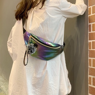 Bolsa feminina bolsa de cintura colorida estilo coreano (7)