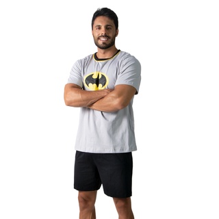 Pijama Curto Personagem Batman Adulto Masculino RLC MODAS