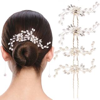 Presilha de Cabelo Floral com Cristal / Diamante / Pérola / Elegante para Casamento / Noivas