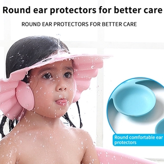 Shampoo Cap Lavagem Do Bebê Crianças Cabelo Viseira Banho Chapéus Protetor Ajustável À Prova D 'Água Proteção Ouvido Olho Crianças Infantil Seguro Macio Chapéu (2)