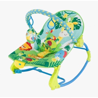 Cadeira Balanço Vibratória e Musical para Bebê Azul - Girafa