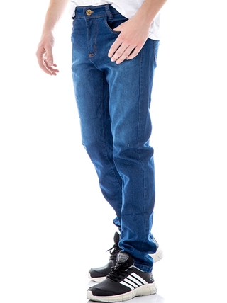 Calça jeans masculina azul escura moderna