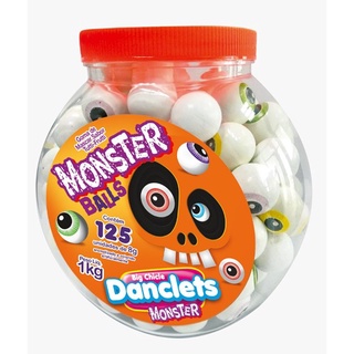 Danclets Olho Monster Bolinhas de Mascar - Pote com 125 Bolinhas (1)