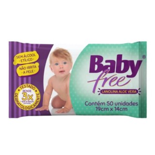 Lenço Umedecido Baby Free Toalha Umedecida Qualybless 50 Unidades Original (1)