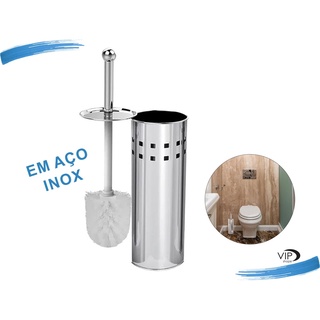 Escova Sanitária Vaso Com Suporte e Base de Inox Banheiro (1)