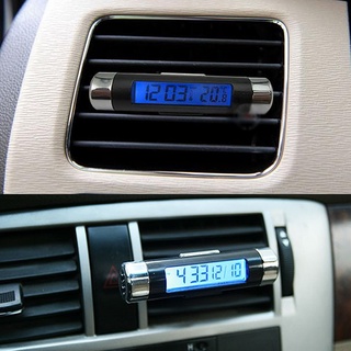 2 Em 1 Clip On Lcd Screen Display Termômetro Saída De Ventilação De Ar Do Carro Car Styling Relógio Digital De Tempo Portátil Auto Acessórios (6)