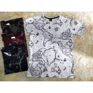 Camiseta Viscose Masculino,Camiseta Impressão com Mapa,Camiseta Viscoselycra