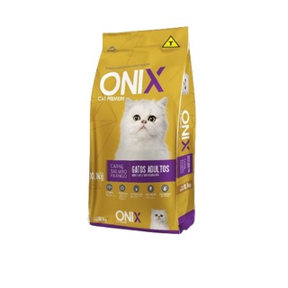 Ração Premium em conta Ração Barato Comida Para Gato Onix Cat Premium Sabor Carne Salmão e Frango 1kg Saquinho Transparente a Granel