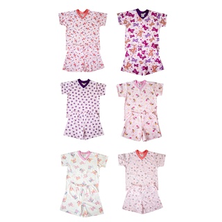 Pijama Infantil verão manga curta menina 100% algadão 1 a 8 anos (2)