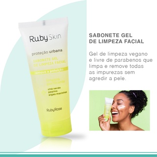 Sabonete Gel De Limpeza Facial Proteção Urbana Ruby Rose (3)