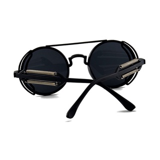 Óculos De Sol De Sol Masculino Estilo Gótico Redondo Steampunk (6)