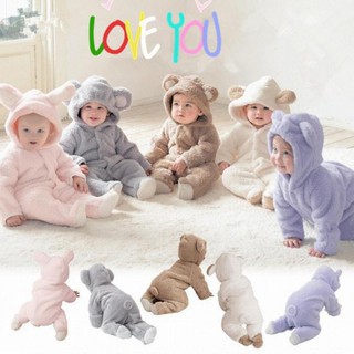 0 12 month BABY romper baby warm winter baby cotton long sleeved boy girl hooded BABY BODYSUIT