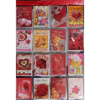 48 Cartões Românticos AMOR 11cm x 7,5cm + Envelopes + Expositor Plástico Dia dos Namorados (1)