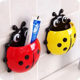 Ladybug Sucker Toothbrush Holder Suction Hooks /Household Items Bathroom Toothbrush Rack /Suction Cup Hanging Organizer