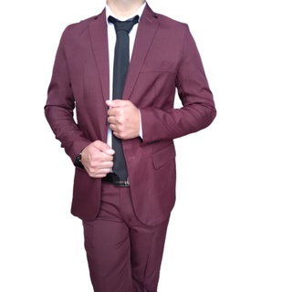Kit terno social Masculino Slim - 3 cores (azul marinho, azul royal, bordô)