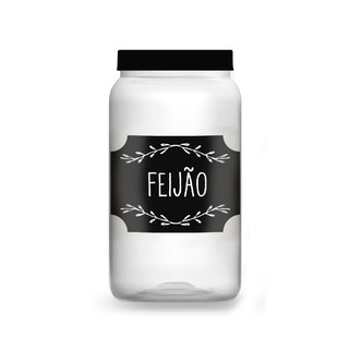 Jogo Porta Condimentos Arroz, Feijão, Farinha, Açúcar e Café Transparente 1500 ml (3)